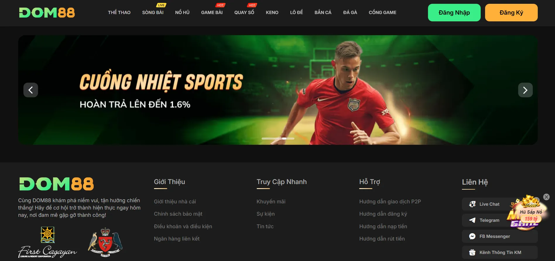 Khái quát giới thiệu về nhà cái Dom88