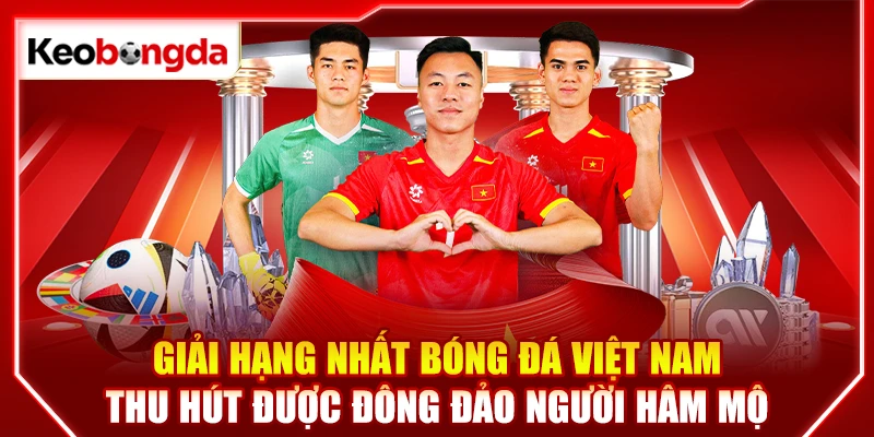 Giải hạng nhất bóng đá Việt Nam thu hút được đông đảo người hâm mộ
